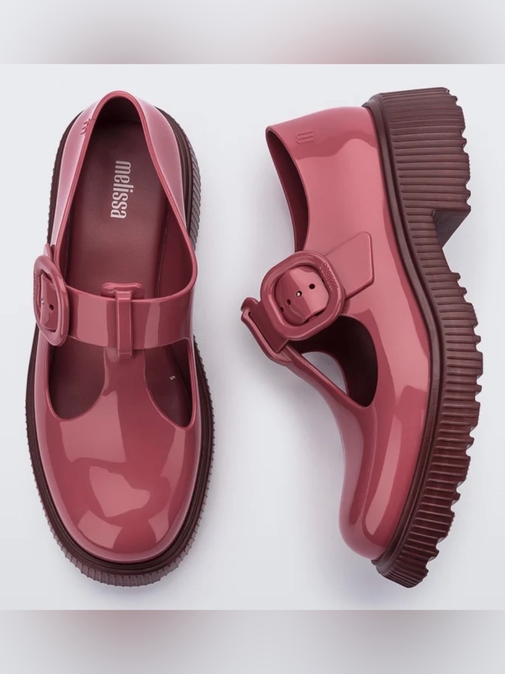 Melissa “Jackie” Pink Mary Jane Platform Shoes NIB